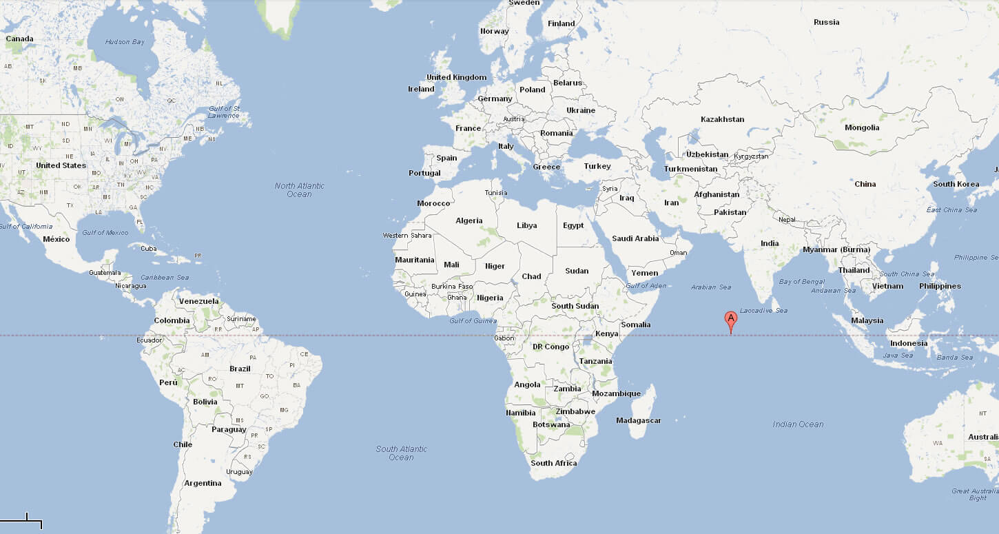 carte du maldives monde